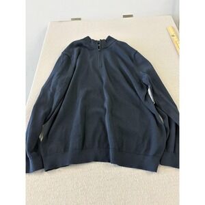 Rhone Sweater Mens 2XL Navy Commuter 1/4 Zip Mock Neck Performance Knit Pullover
